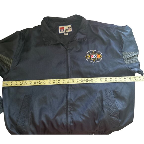 Vintage Logo Athletic NFL Team Super Bowl XXXII Navy Jacket XL Nylon Windbreaker - Picture 6 of 9